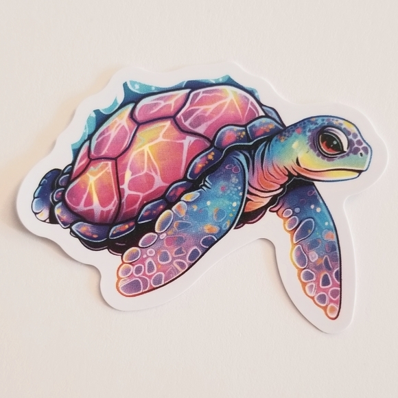 10/$10 Colorful Sea Turtle Sticker - Picture 1 of 1